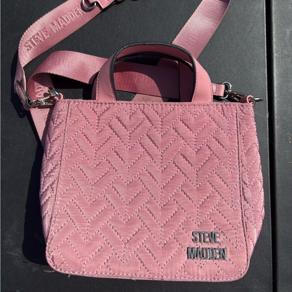 Steve Madden Blush Quilted Crossbody Bag
